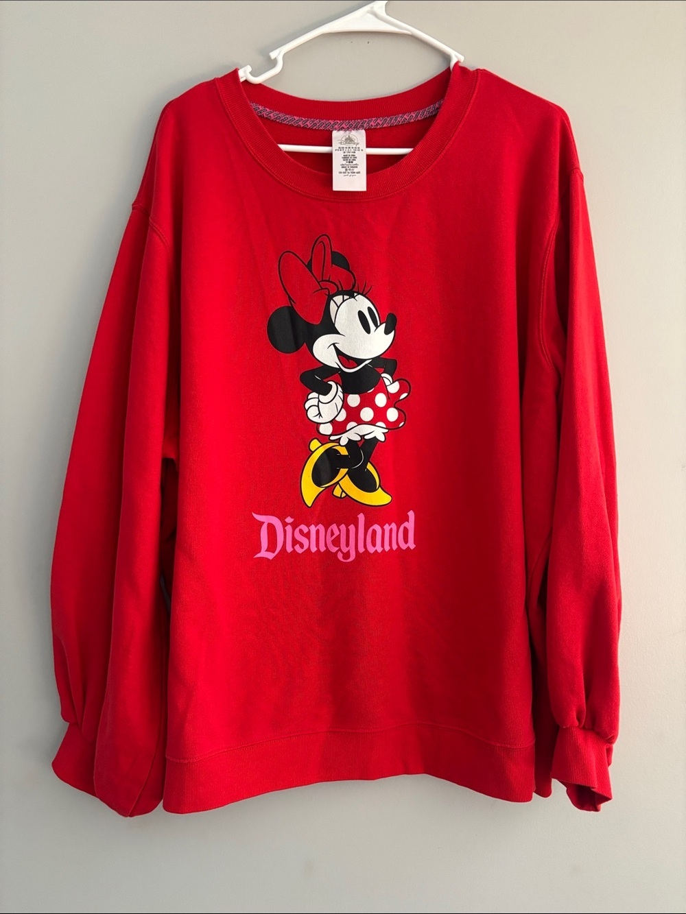Disney Red Minnie Mouse Disneyland Sweatshirt
